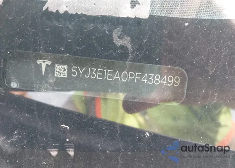 2023 Tesla Model 3 Rear-Wheel Drive из США, поврежденный, VIN 5YJ3E1EA0PF438499